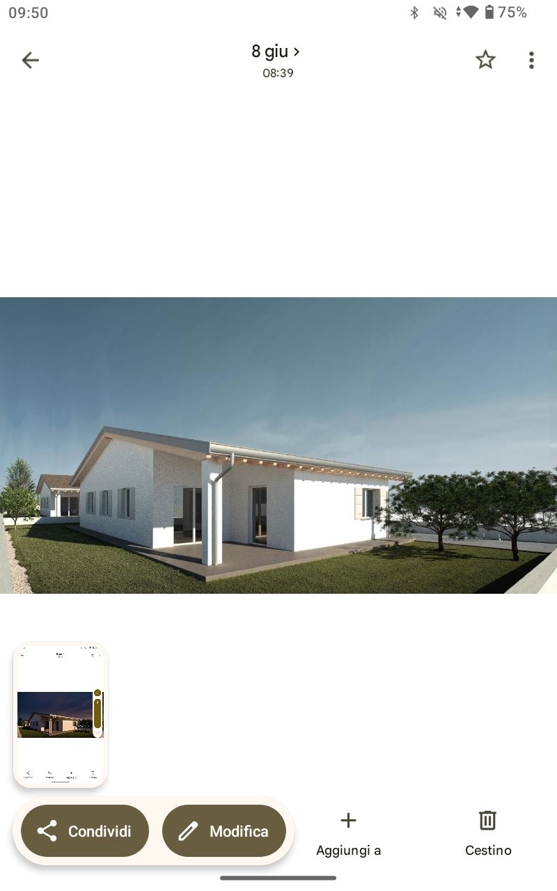 Villa moderna con giardino e garage