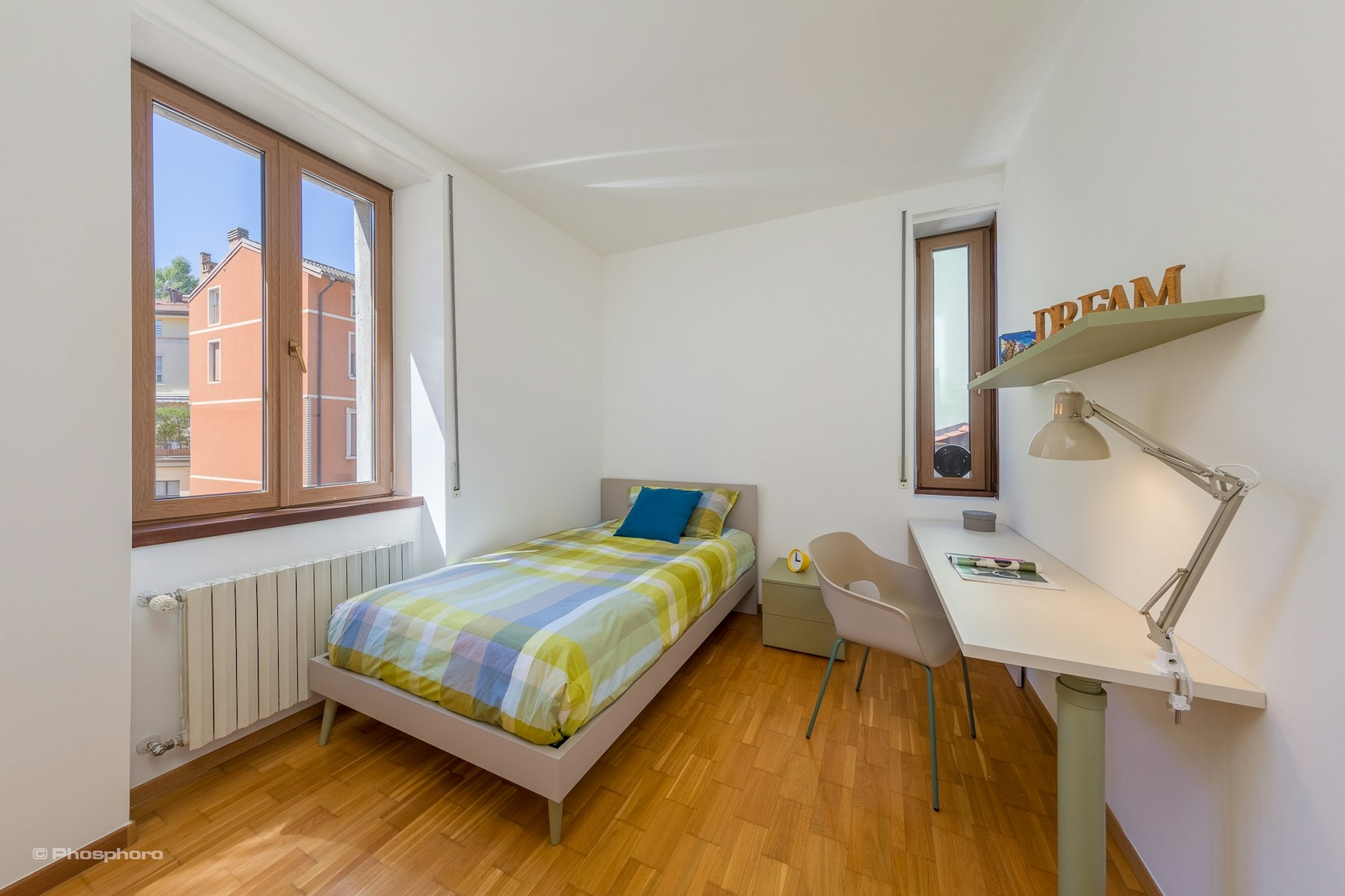 Singola Luminosissima con Letto a una Piazza e Mezza