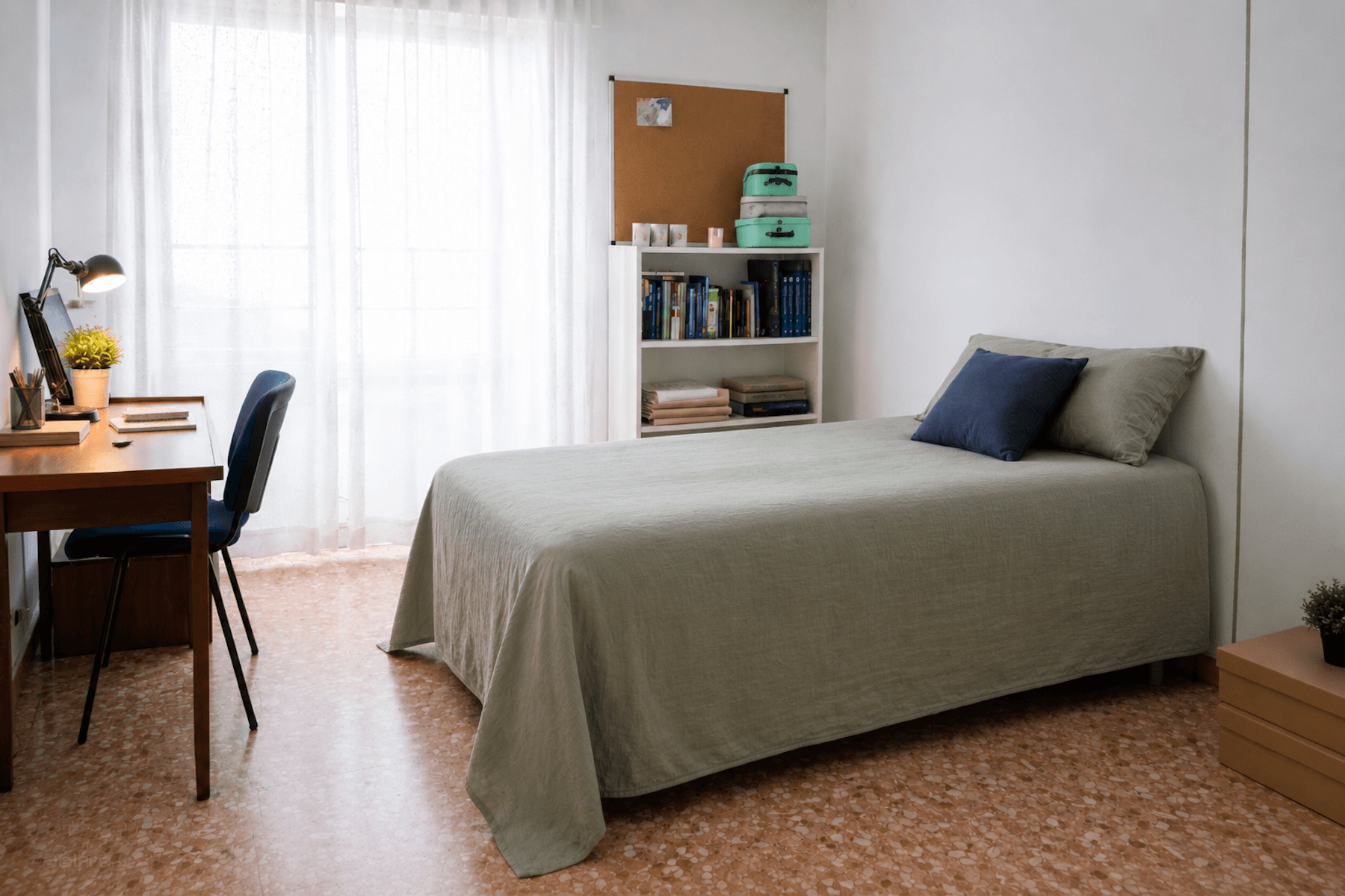 Spaziosa singola in appartamento speciale