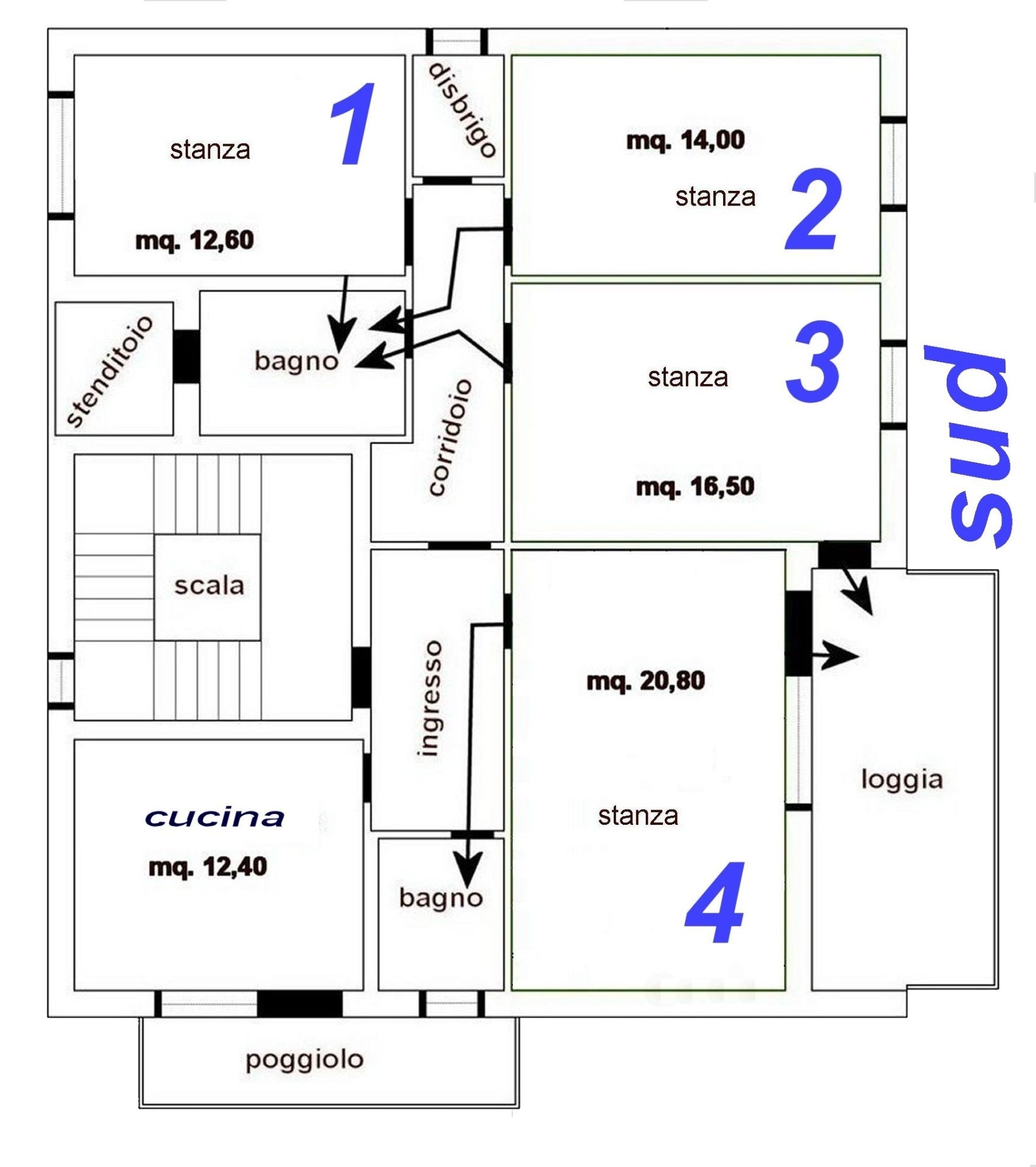 Camera singola funzionale