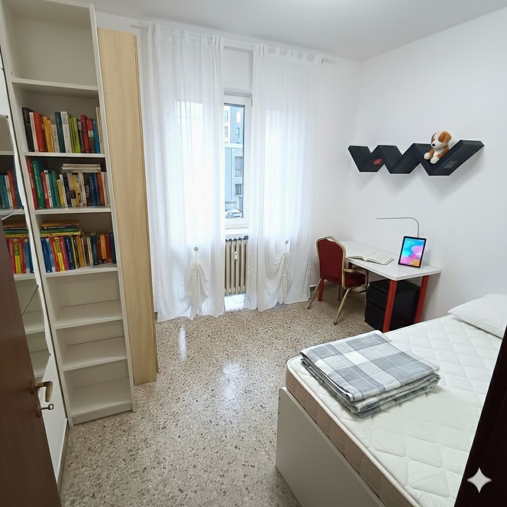 Camera singola tranquilla e funzionale